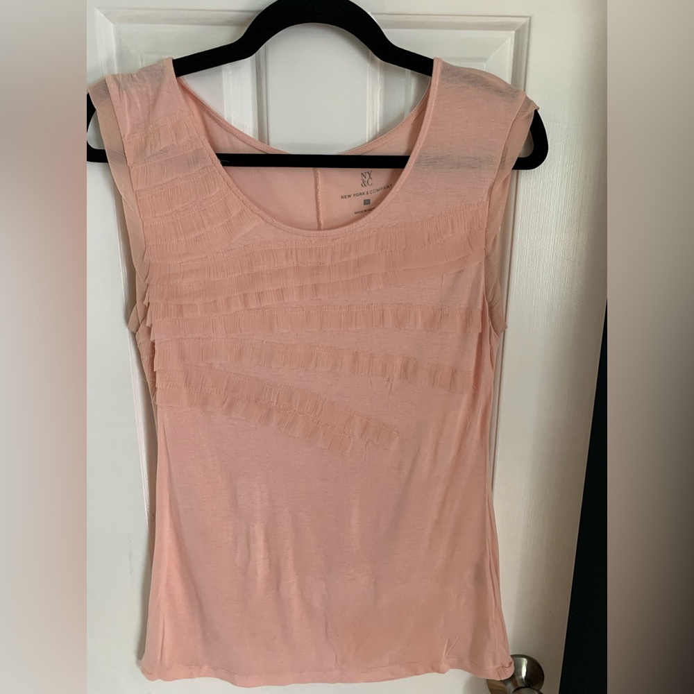 Dressy ruffle detail dress muscle tank